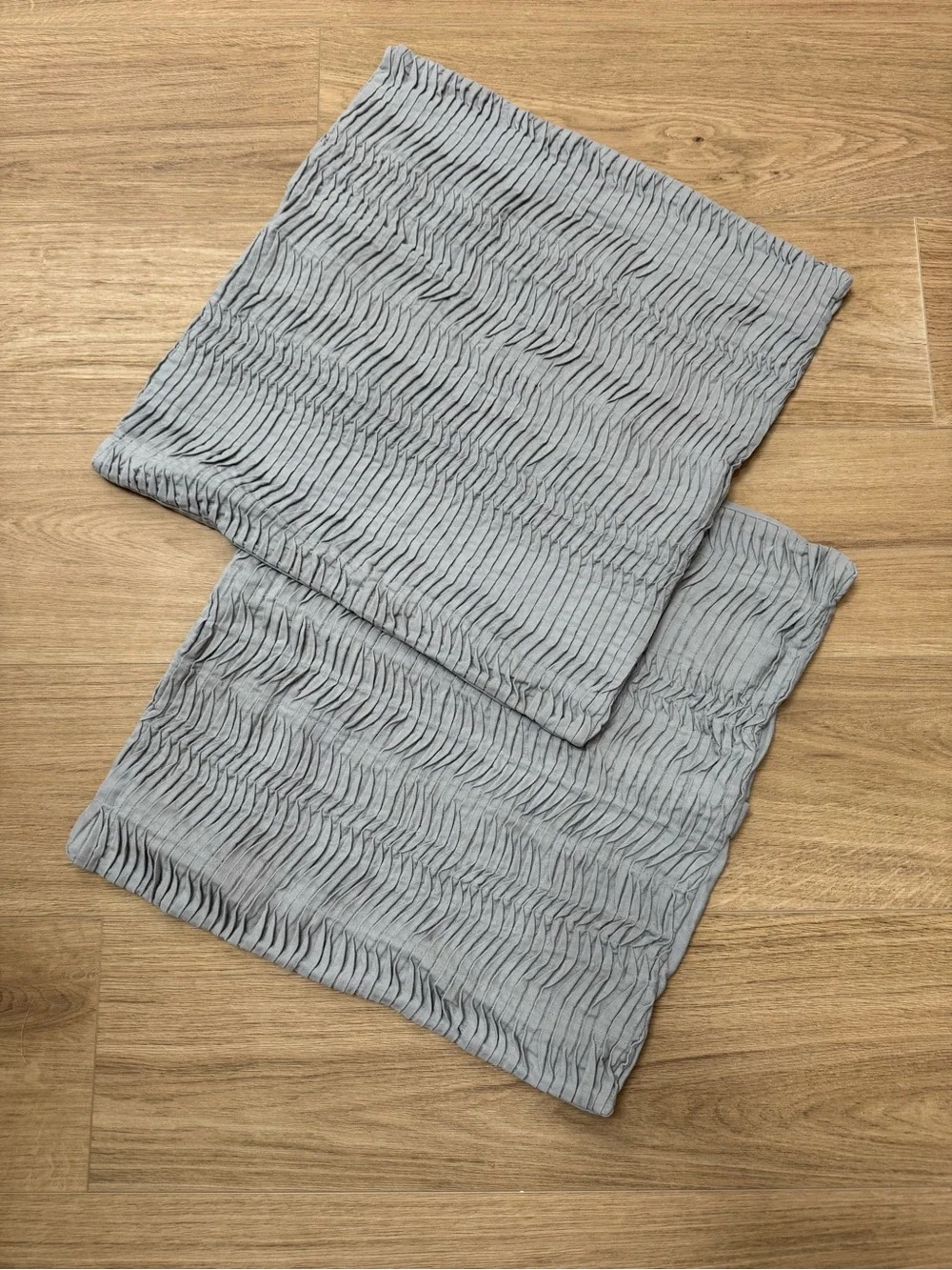 West Elm Set Of 2 Throw Pillow Covers 20x20 inch Pleated Boho Home Decor Neutral